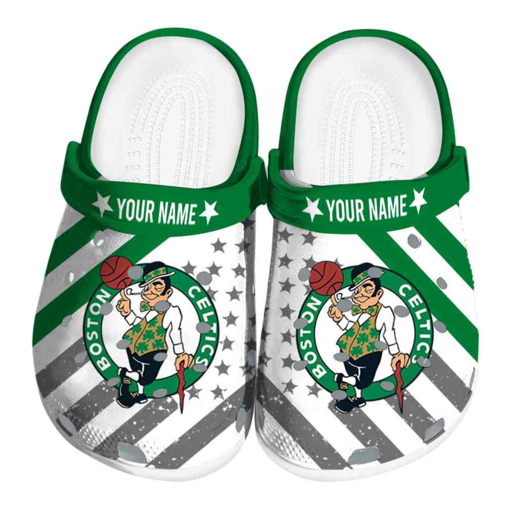 Personalized Boston Celtics Star-Spangled Graphic ClogTVC1801913