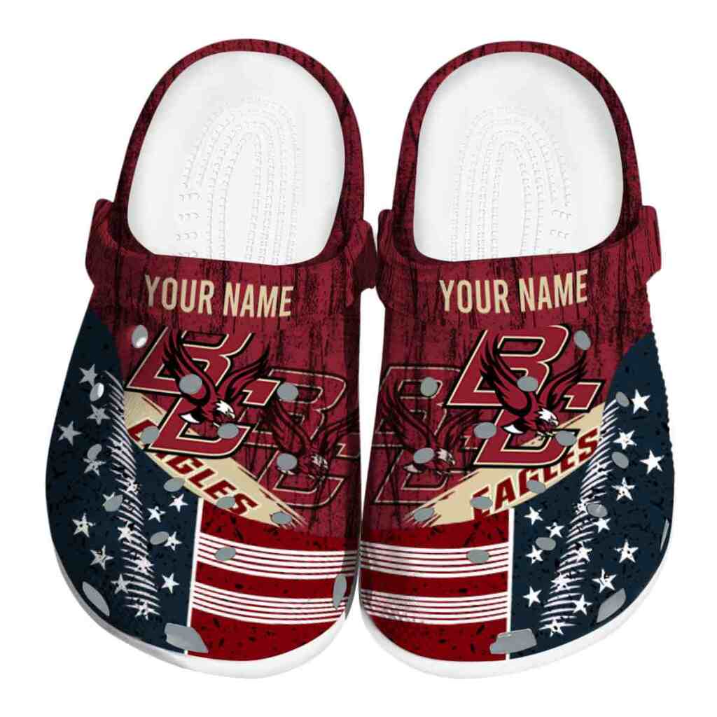 Personalized Boston College Eagles Star-Spangled Side Pattern ClogTVC1801739