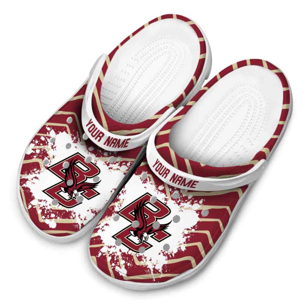 Personalized Boston College Eagles Zigzag Paint Burst ClogTVC1801778 - Image 4