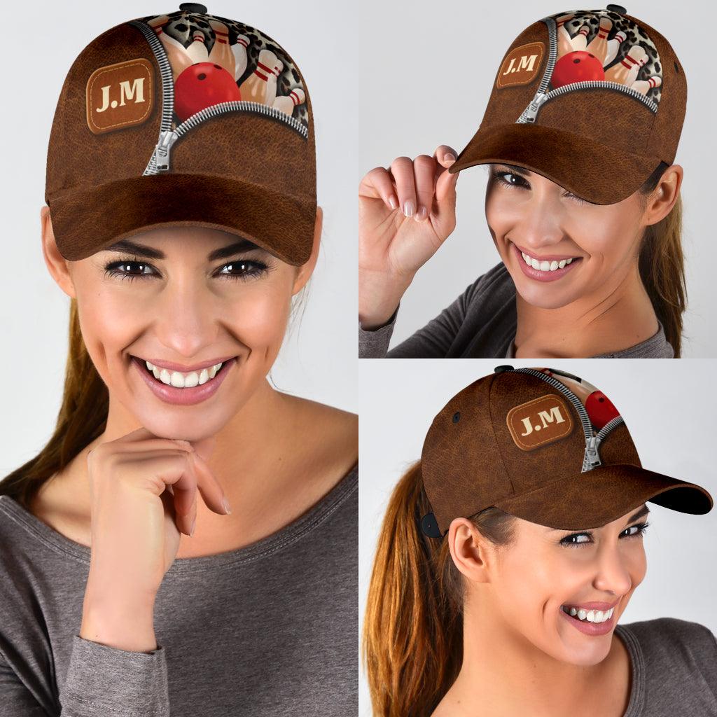 Personalized Bowling Classic Cap, Personalized Gift for Bowling Lovers, Bowling Players Trucker Hats Custom Hats Gifts For Men & Women