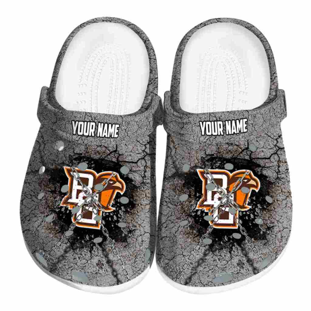 Personalized Bowling Green Falcons Cracked Ground Texture ClogTVC1801751