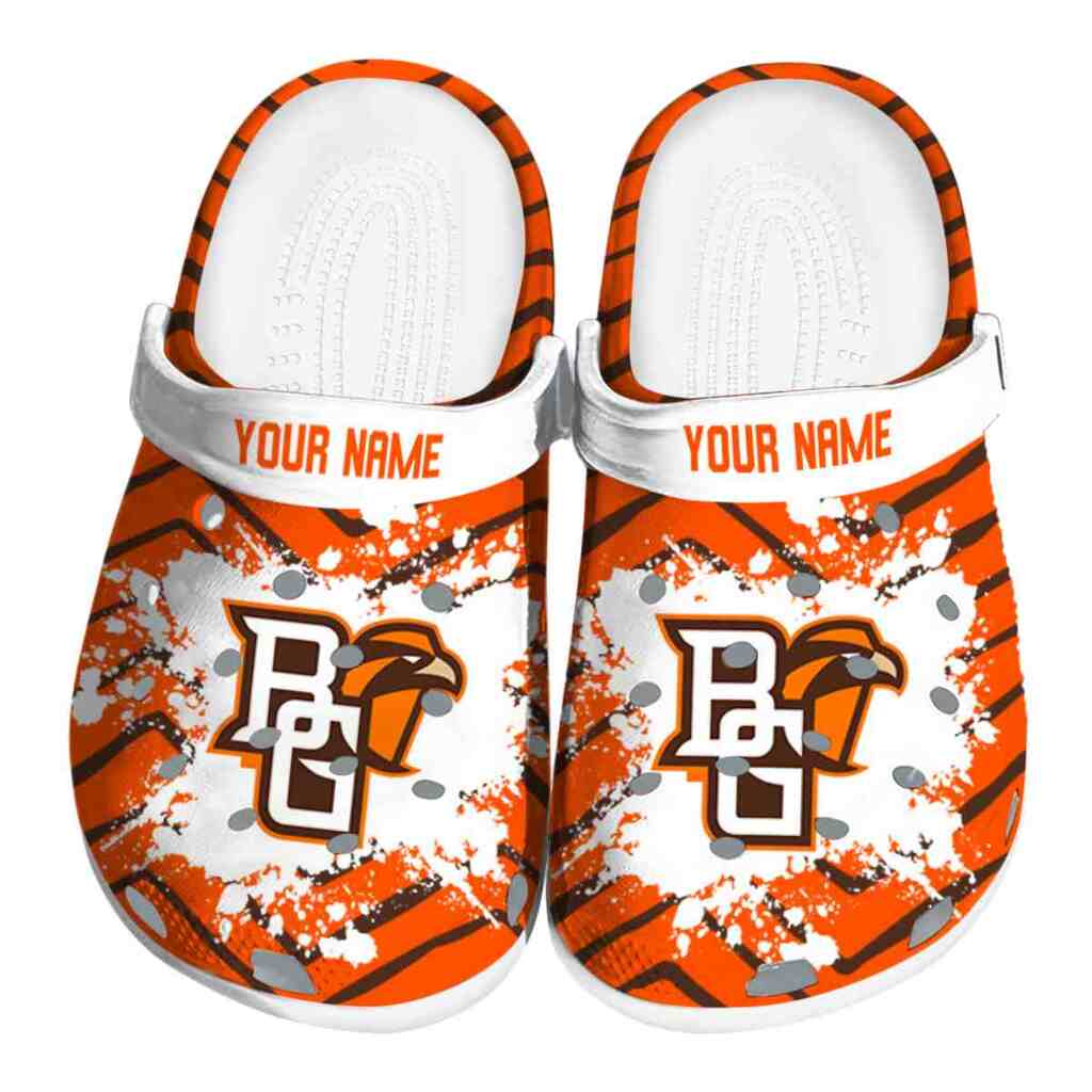 Personalized Bowling Green Falcons Zigzag Paint Burst ClogTVC1801778