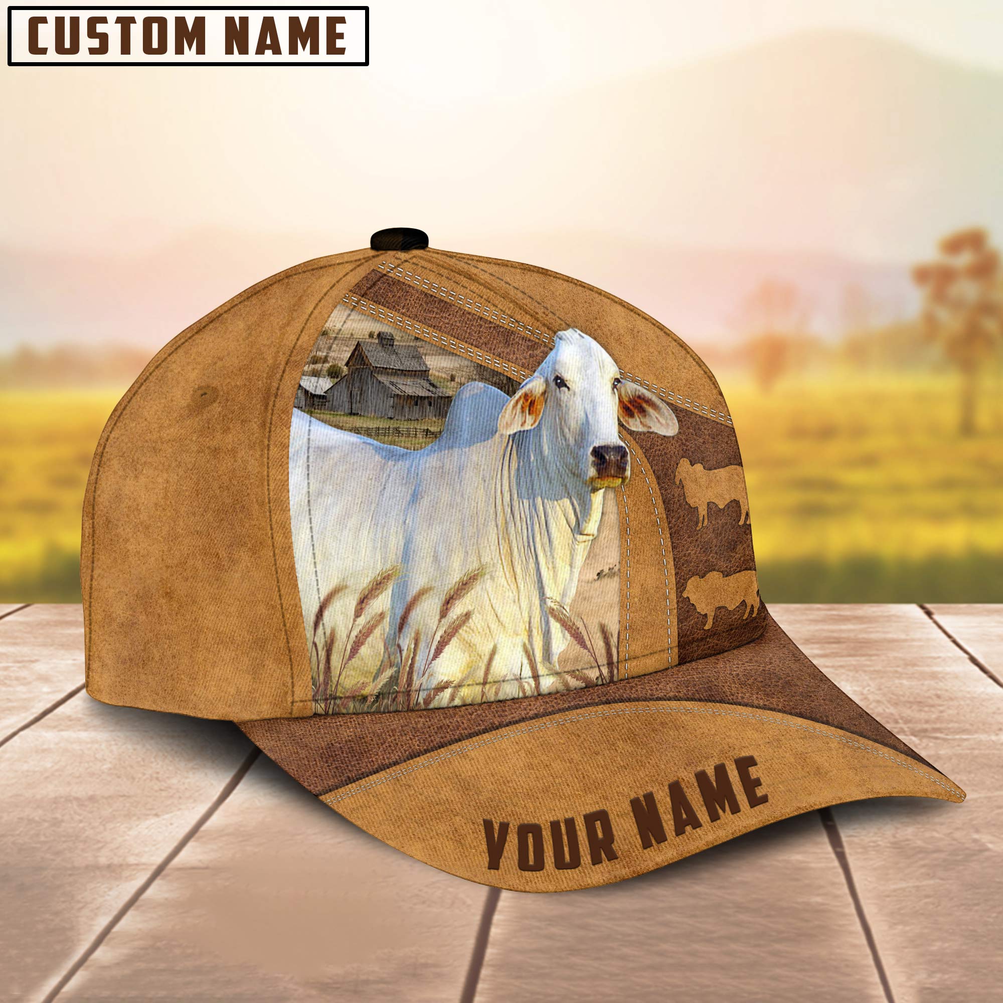 Personalized Brahman Cattle Cap, Cattle Hat, Farm Baseball Hat, Cap Hat For Farmer Farm Lover Trucker Hats Custom Hats Gifts For Men & Women