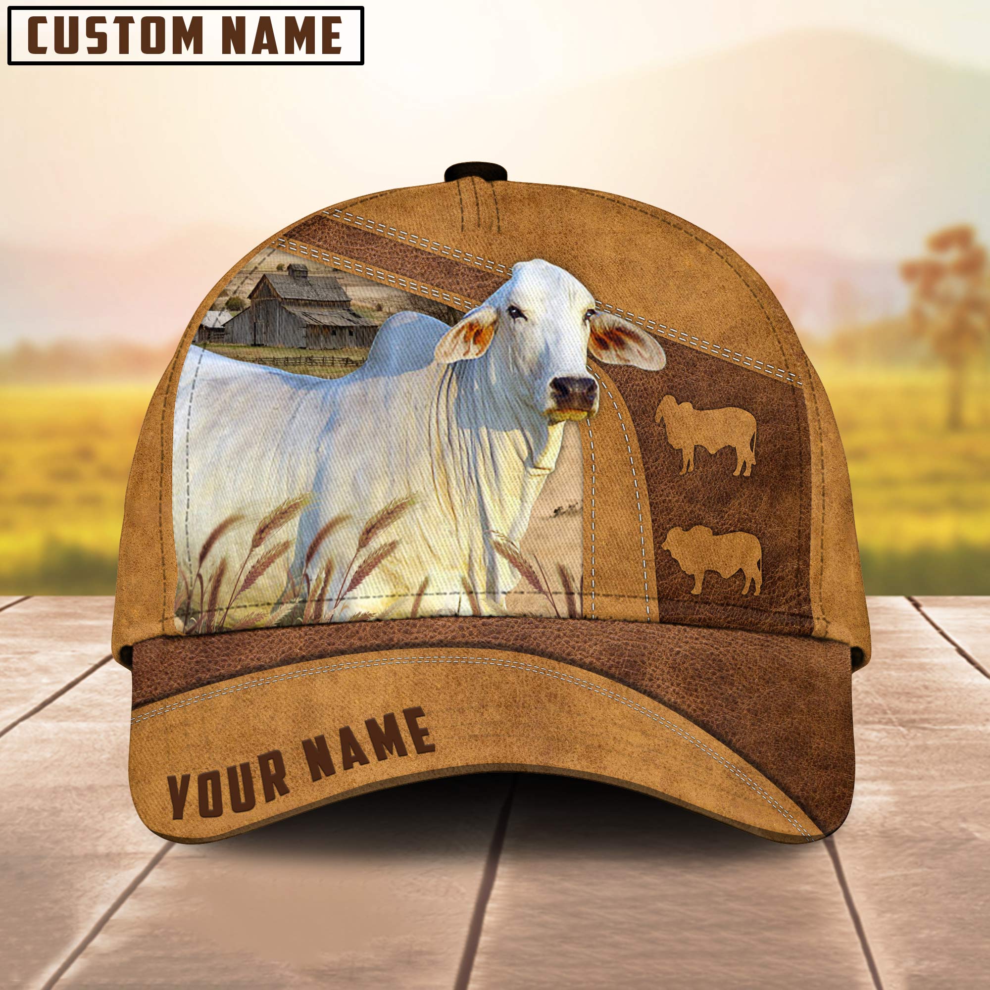 Personalized Brahman Cattle Cap, Cattle Hat, Farm Baseball Hat, Cap Hat For Farmer Farm Lover Trucker Hats Custom Hats Gifts For Men & Women