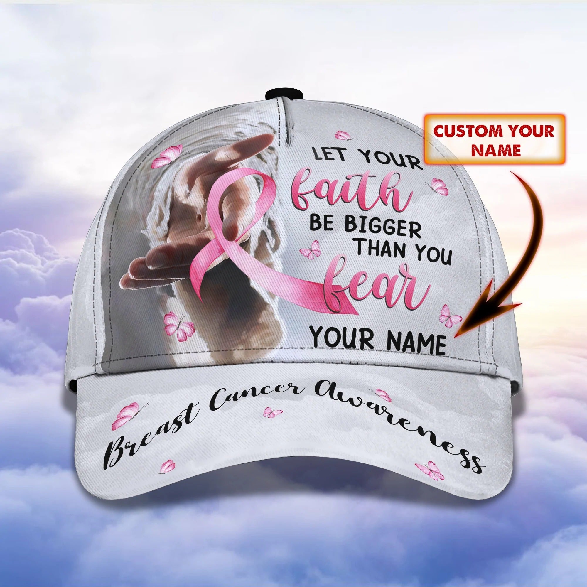 Personalized Breast Cancer Hat, Pink Cancer Classic Cap Hat, Breast Cancer Awareness Cap Hat Trucker Hats Custom Hats Gifts For Men & Women