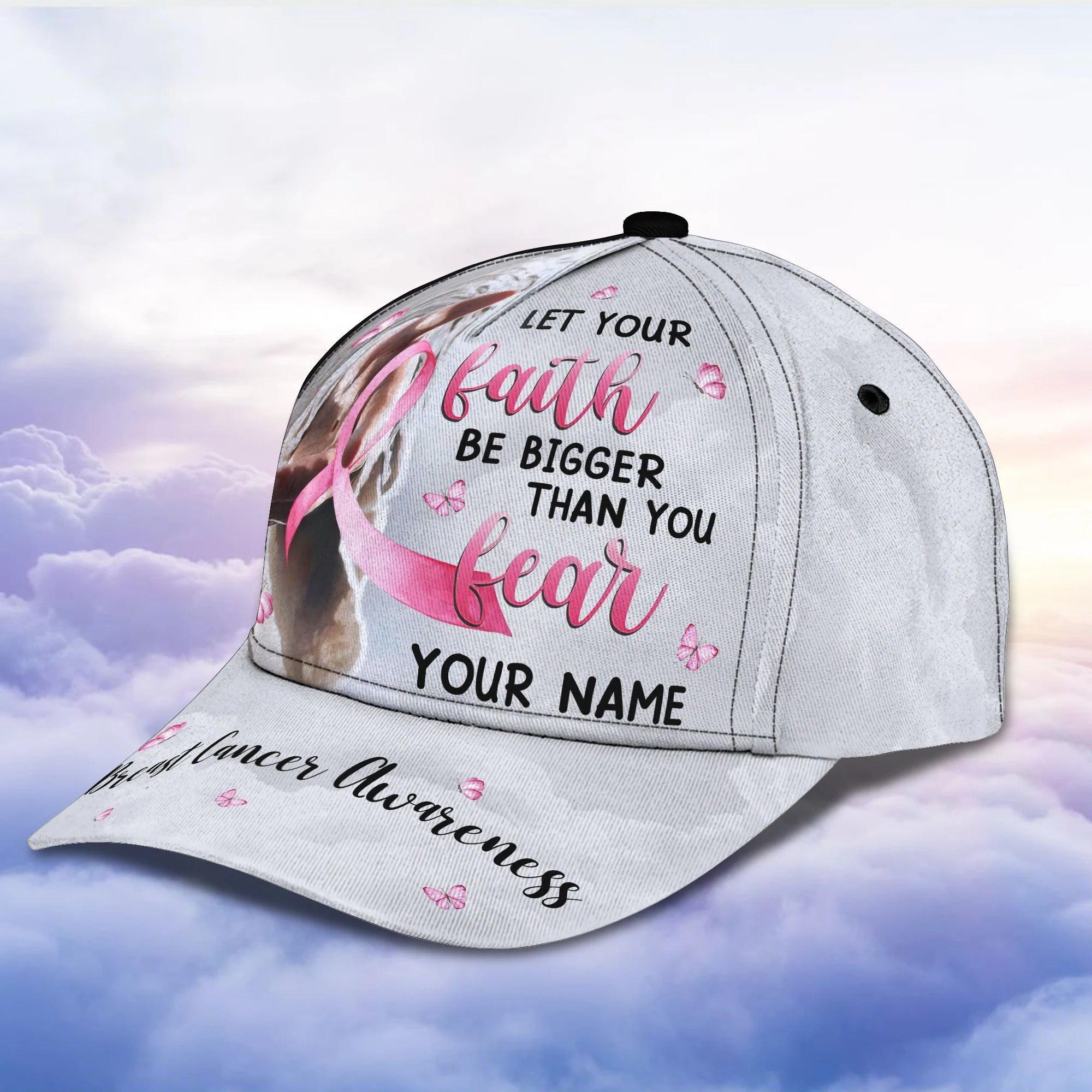 Personalized Breast Cancer Hat, Pink Cancer Classic Cap Hat, Breast Cancer Awareness Cap Hat Trucker Hats Custom Hats Gifts For Men & Women