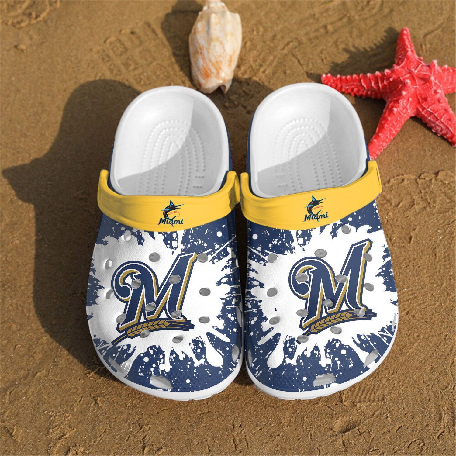 Personalized Brewers Baseball Team Crocs Clog Custom Name Shoes