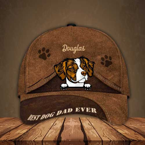 Personalized Brittany Hat, Custom Photo Brittany 3D Cap for Mom Trucker Hats Custom Hats Gifts For Men & Women