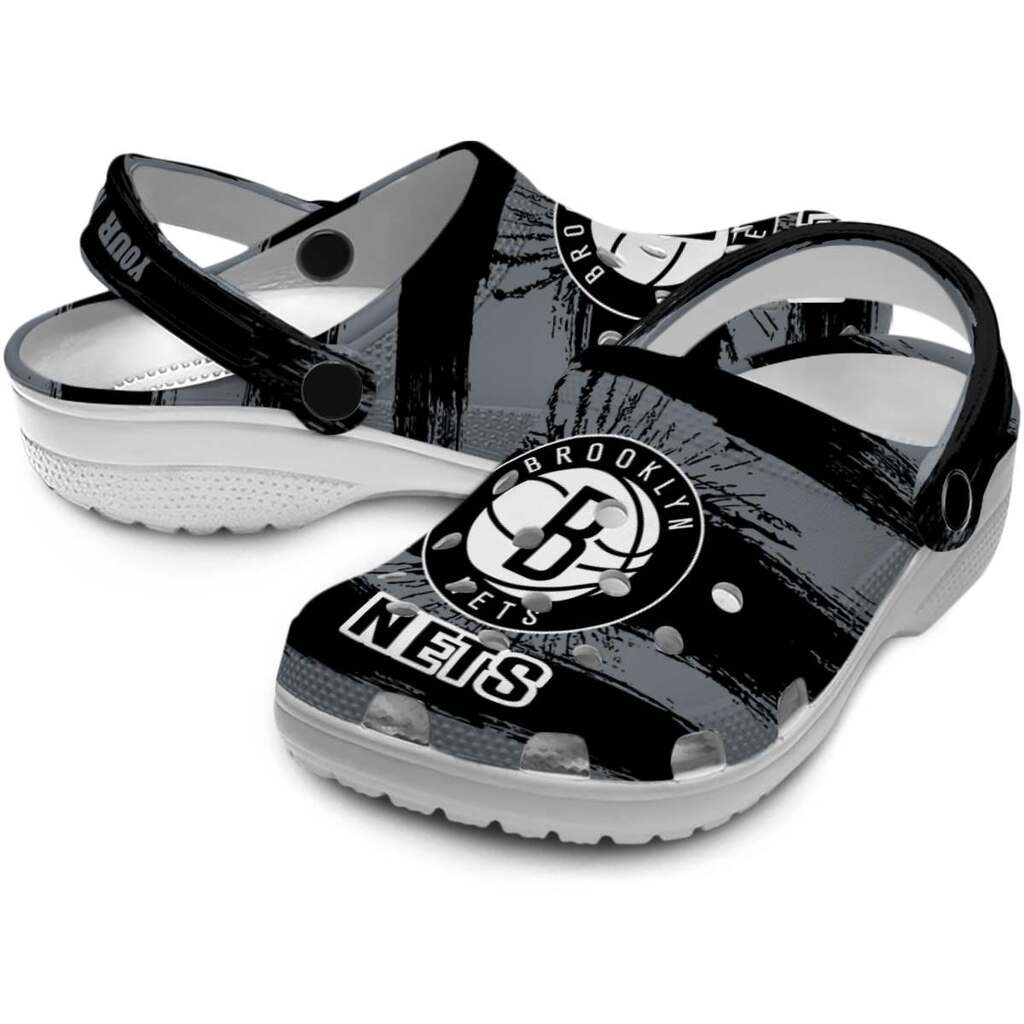 Personalized Brooklyn Nets Paint Splatter Graphics ClogTVC1801682 - Image 3