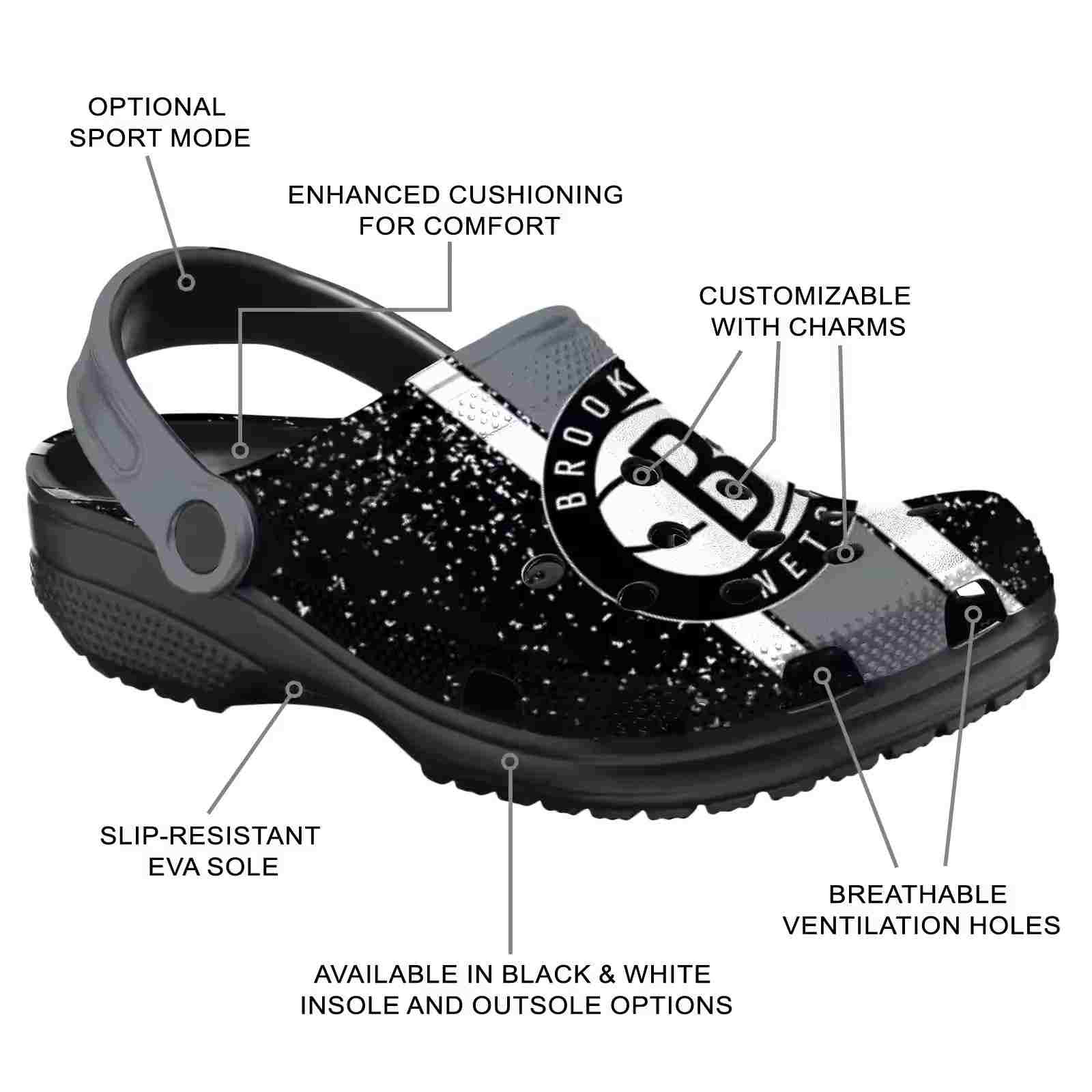 Personalized Brooklyn Nets Vertical Stripes ClogTVC1801682 - Image 5