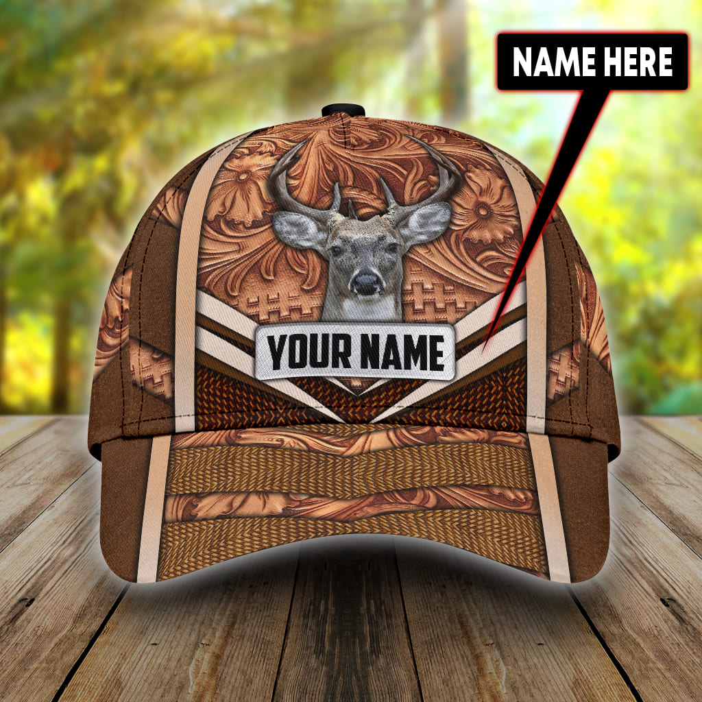 Personalized Brown Hunting Baseball Cap Hat For Men And Women Hunting Gift For Son Dad Trucker Hats Custom Hats Gifts For Men & Women