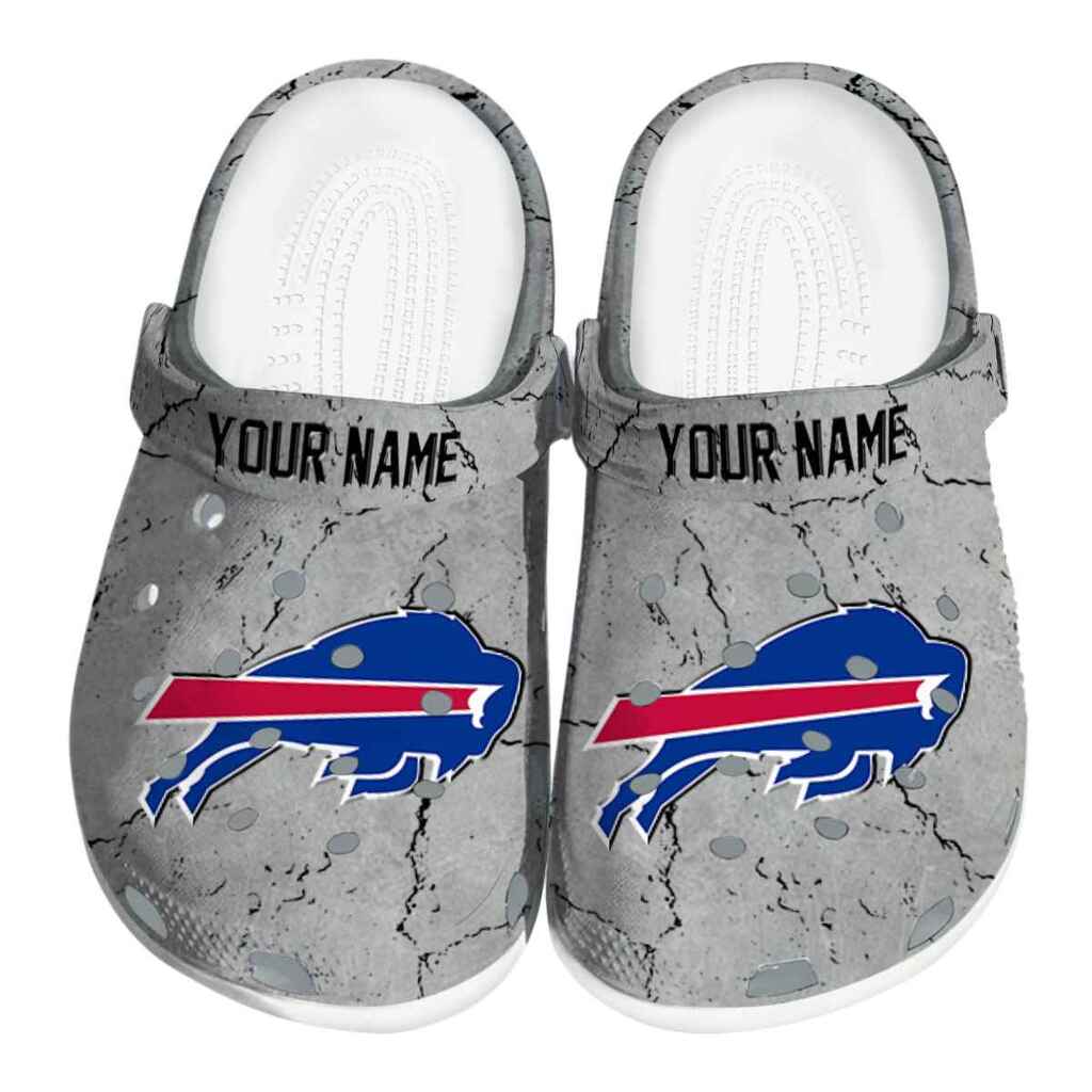 Personalized Buffalo Bills Cracked Texture ClogTVC180102