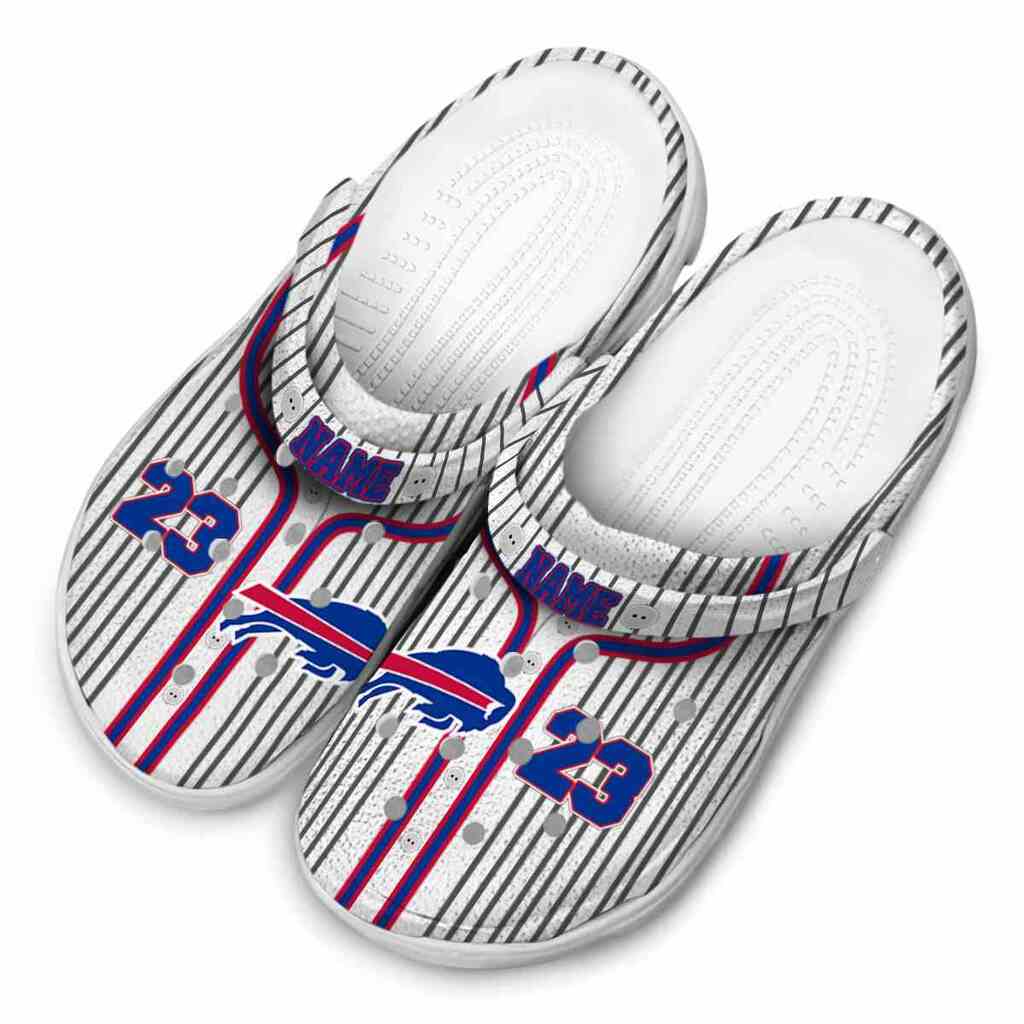 Personalized Buffalo Bills Pinstripe Pattern ClogTVC180102 - Image 4