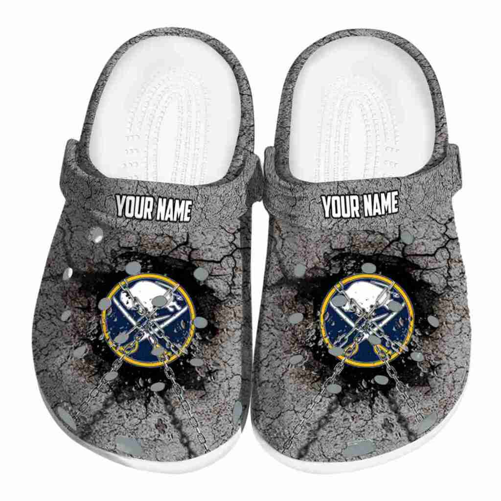 Personalized Buffalo Sabres Cracked Ground Texture ClogTVC1801863