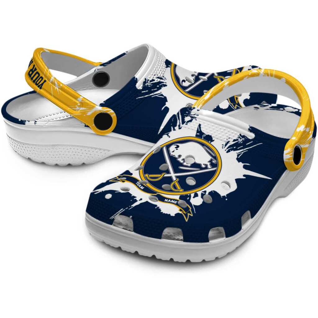 Personalized Buffalo Sabres Splatter Pattern ClogTVC1801859 - Image 3