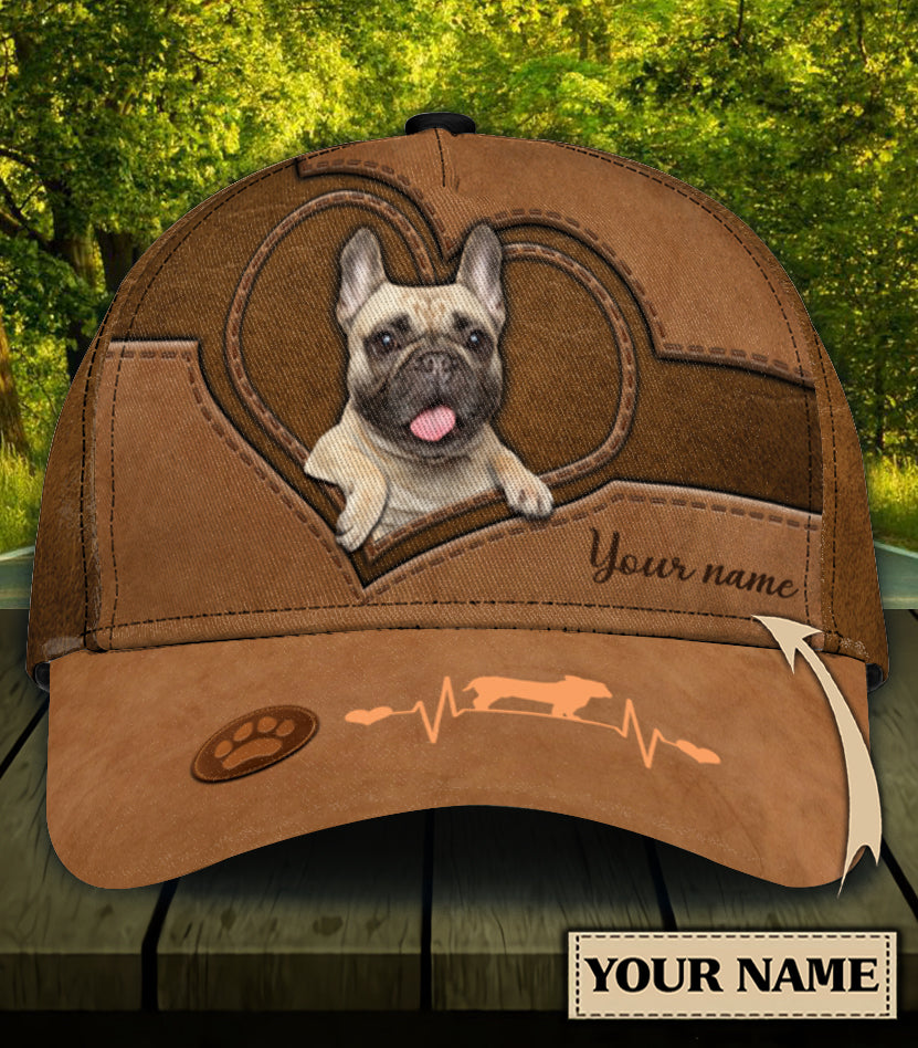 Personalized Bulldog Classic Cap, Gift for Dog Lovers, Dog Dad, Dog Mom Trucker Hats Custom Hats Gifts For Men & Women