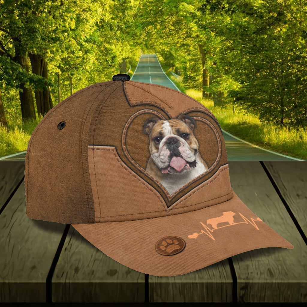 Personalized Bulldog Classic Cap, Gift for Dog Lovers, Dog Dad, Dog Mom Trucker Hats Custom Hats Gifts For Men & Women