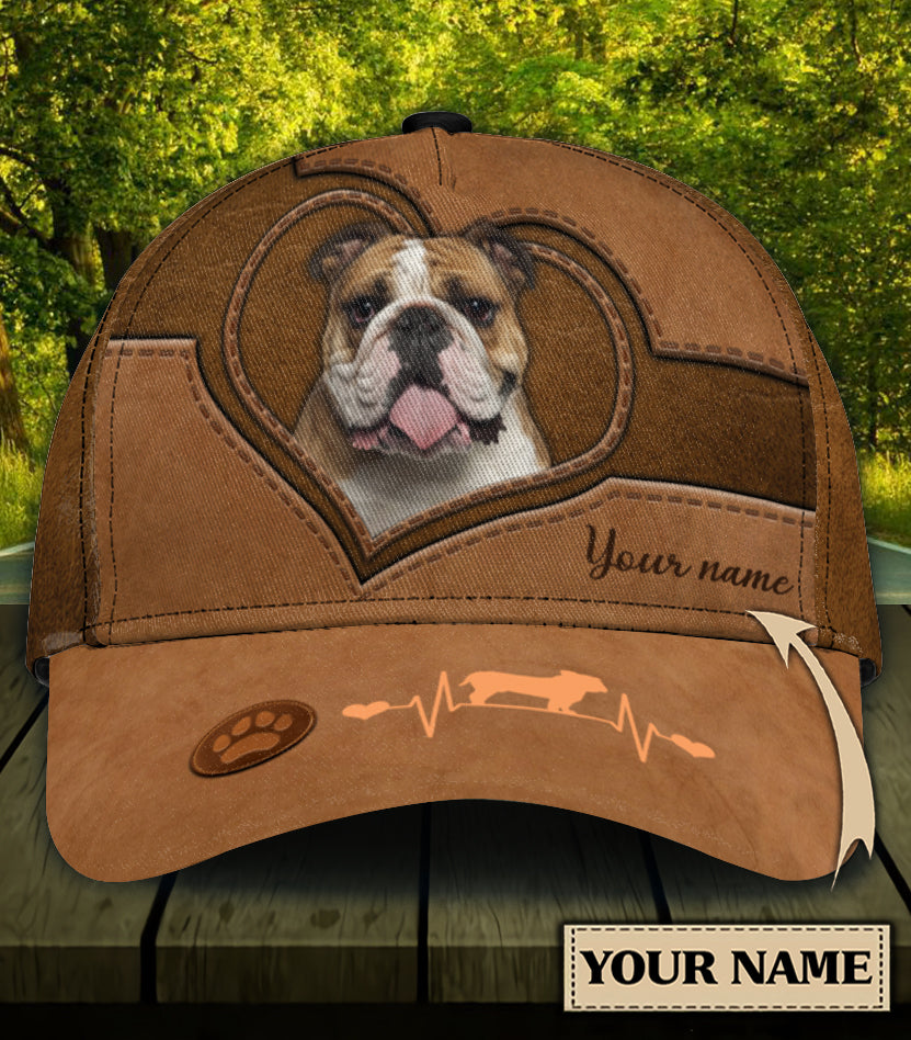 Personalized Bulldog Classic Cap, Gift for Dog Lovers, Dog Dad, Dog Mom Trucker Hats Custom Hats Gifts For Men & Women