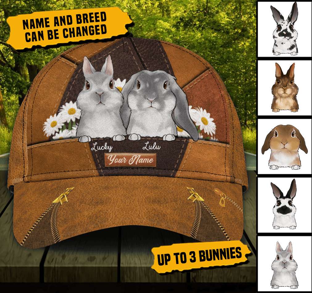 Personalized Bunny Classic Cap Trucker Hats Custom Hats Gifts For Men & Women