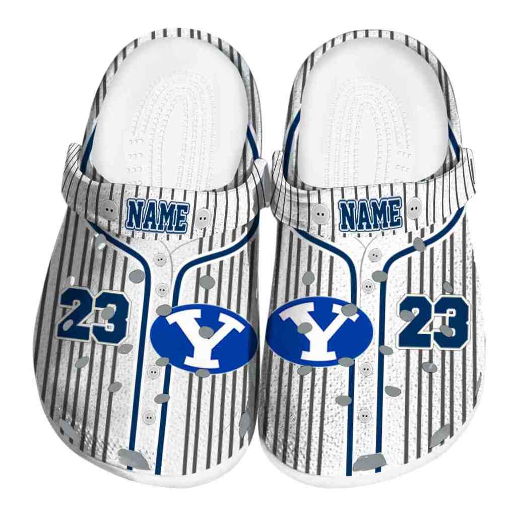 Personalized BYU Cougars Pinstripe Pattern ClogTVC1801750