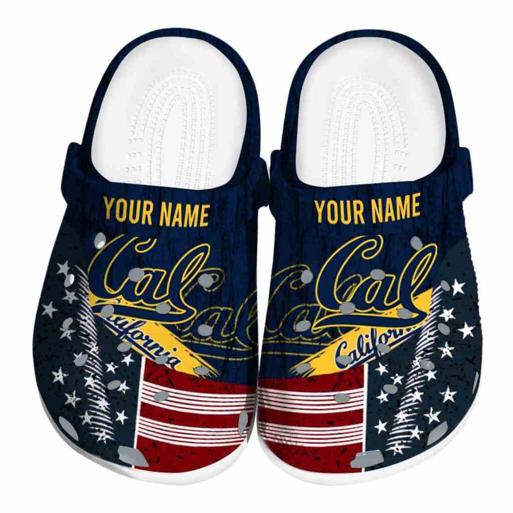 Personalized California Golden Bears Star-Spangled Side Pattern ClogTVC1801739