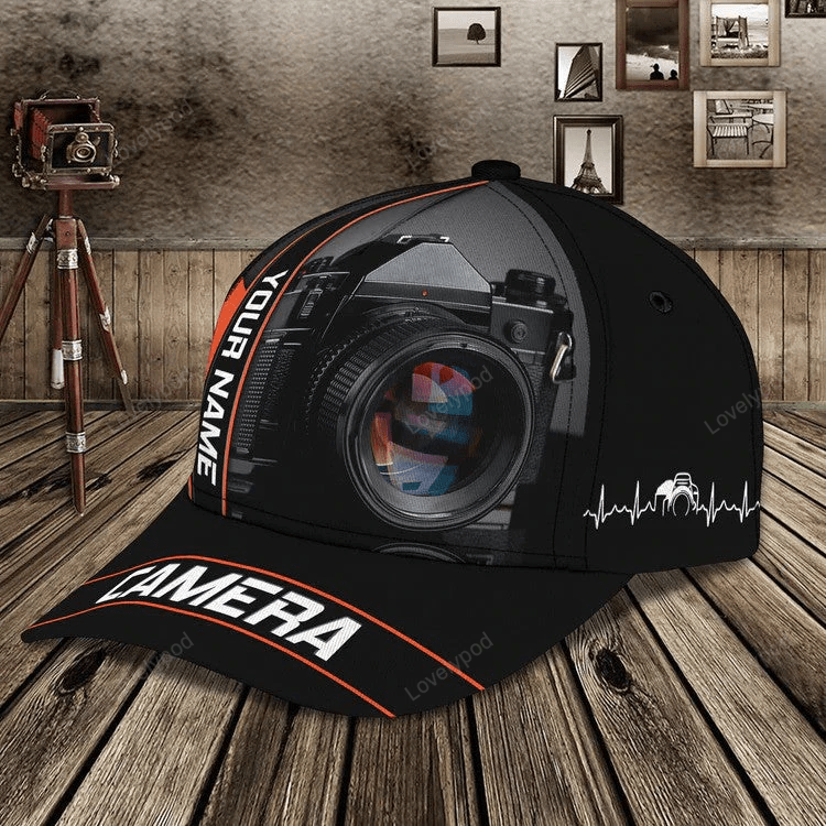 Personalized Camera 3D Baseball Cap for Cameraman, Camera Hat Birthday Gift for Him Trucker Hats Custom Hats Gifts For Men & Women