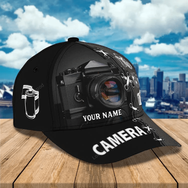 Personalized Camera 3D Baseball Cap for Cameraman, Camera Hat Birthday Gift for Him Trucker Hats Custom Hats Gifts For Men & Women