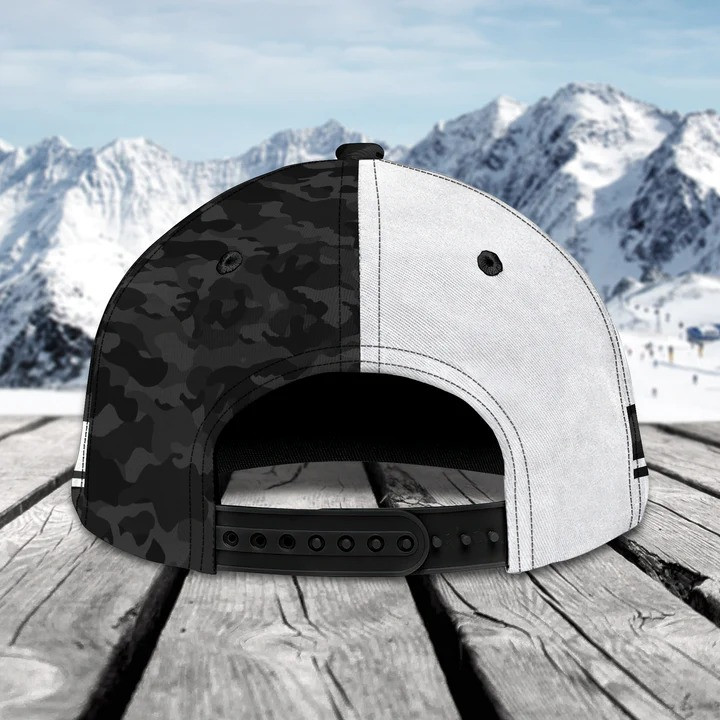 Personalized Camo Snowmobile Black and White Classic Cap for Men Trucker Hats Custom Hats Gifts For Men & Women