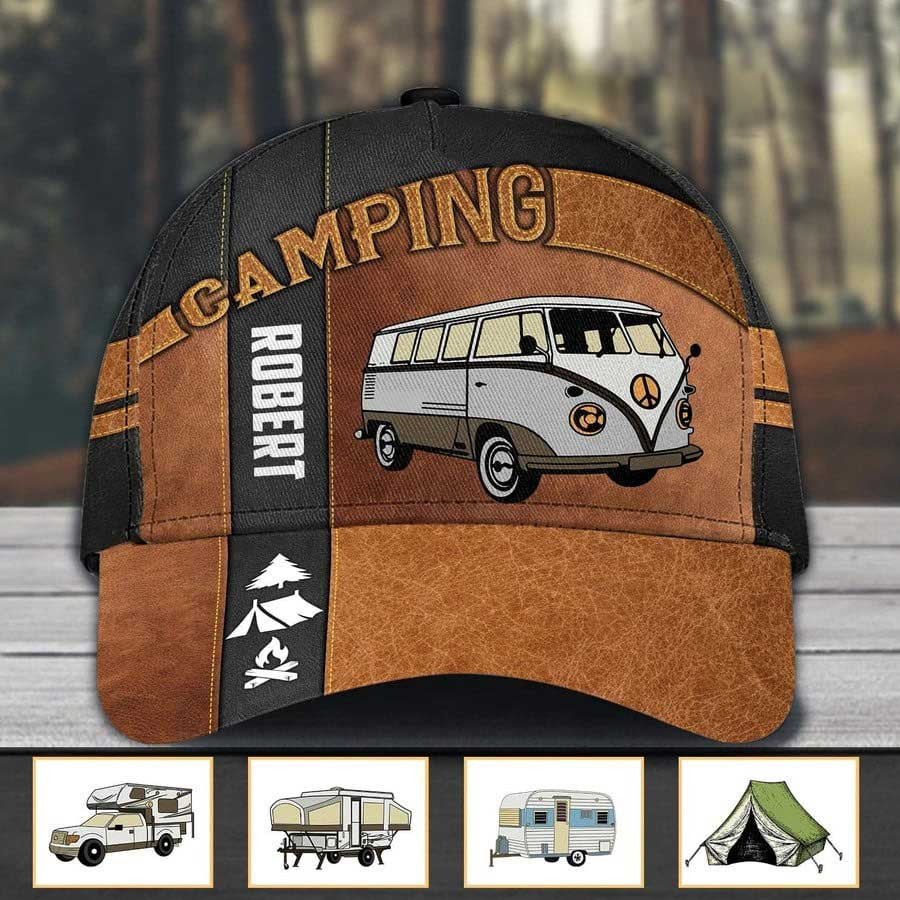 Personalized Camping Classic Cap for Family Camping, Camping Hat for Campers Trucker Hats Custom Hats Gifts For Men & Women