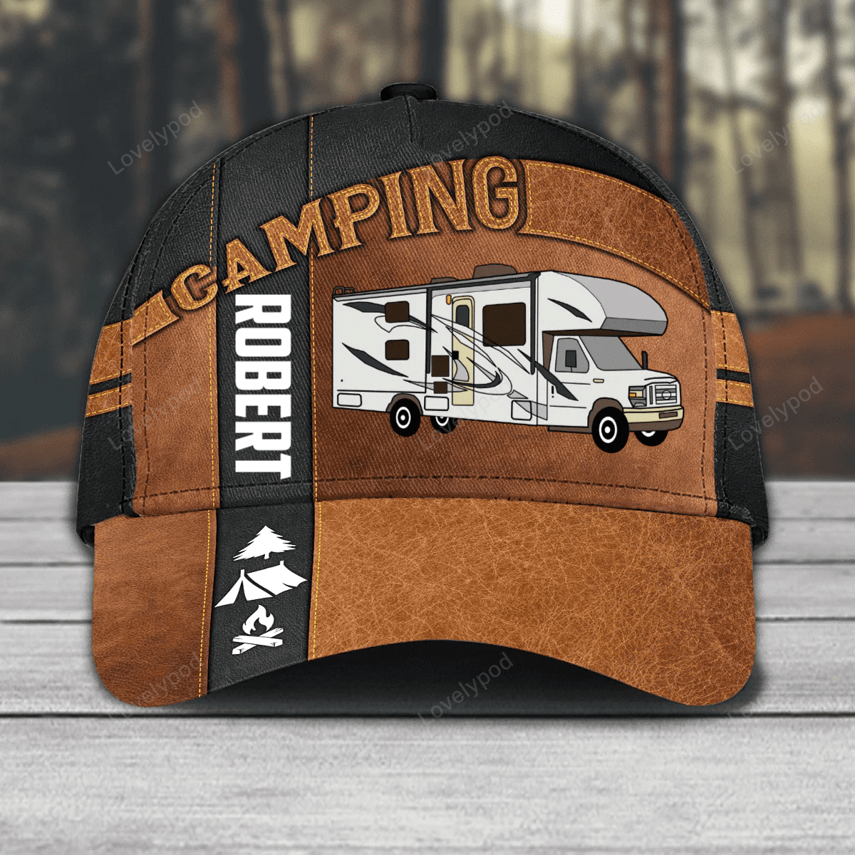 Personalized Camping Classic Cap for Family Camping, Camping Hat for Campers Trucker Hats Custom Hats Gifts For Men & Women