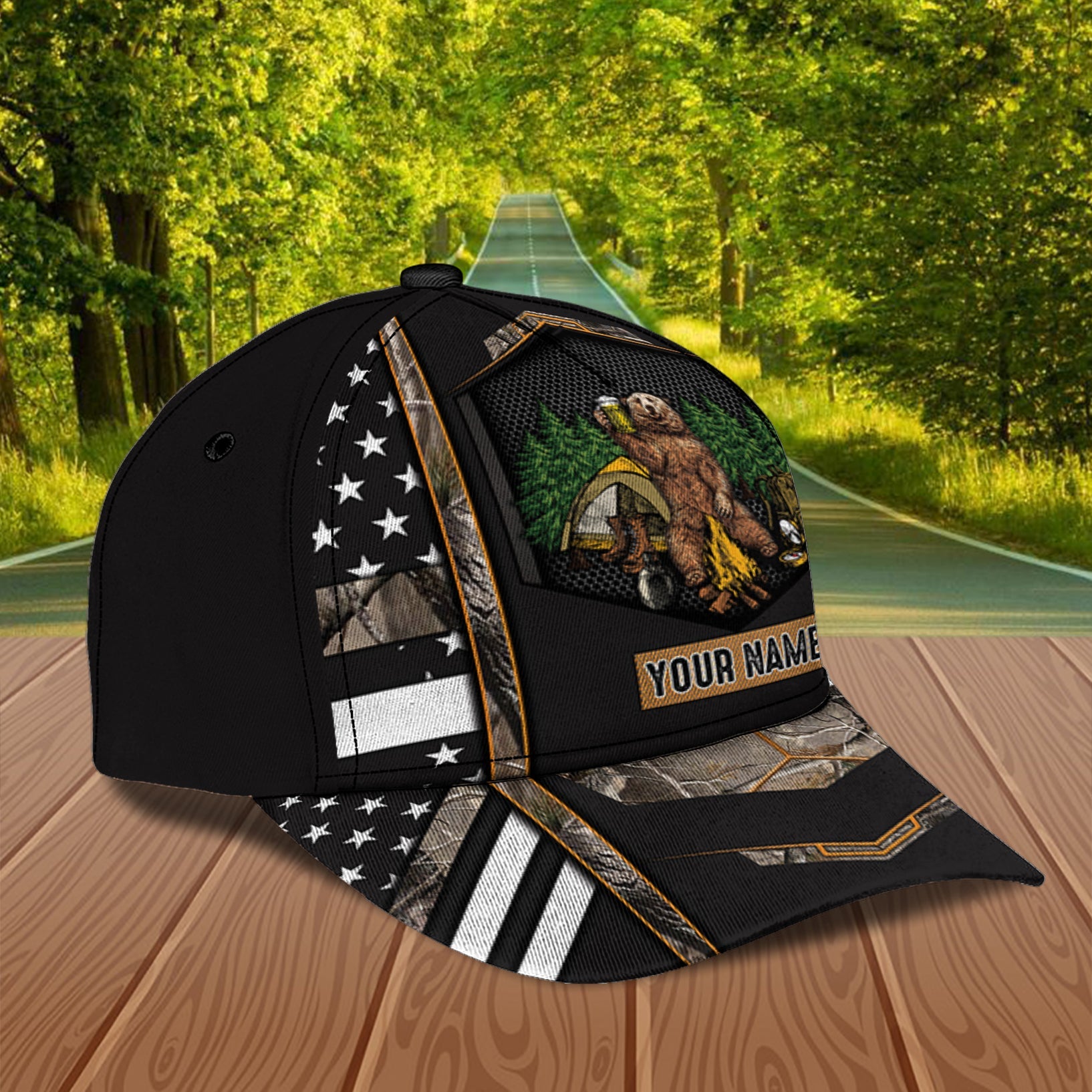 Personalized Camping Classic Cap, Gift for Camping Lovers Trucker Hats Custom Hats Gifts For Men & Women