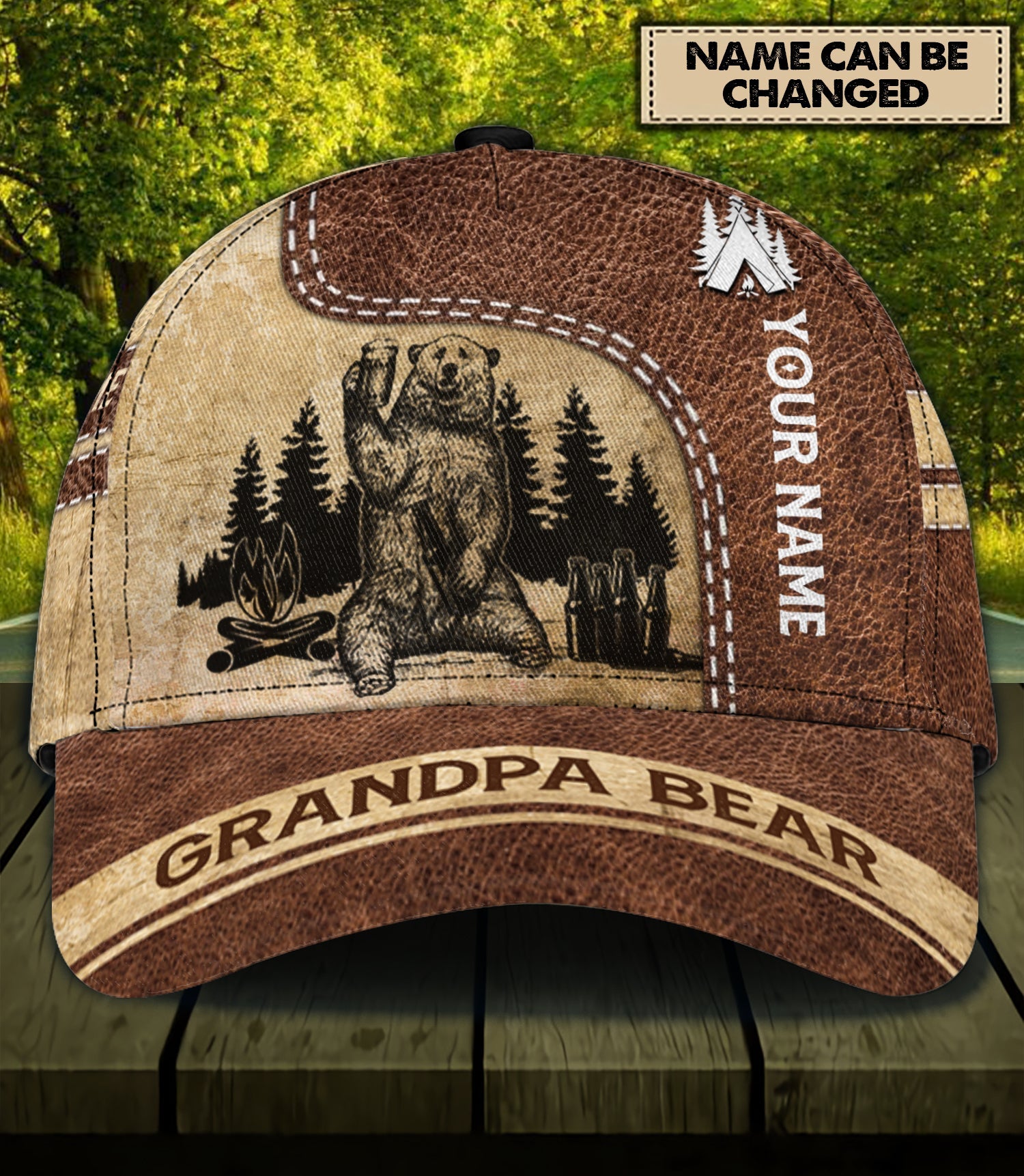 Personalized Camping Classic Cap, Gift for Camping Lovers  Trucker Hats Custom Hats Gifts For Men & Women