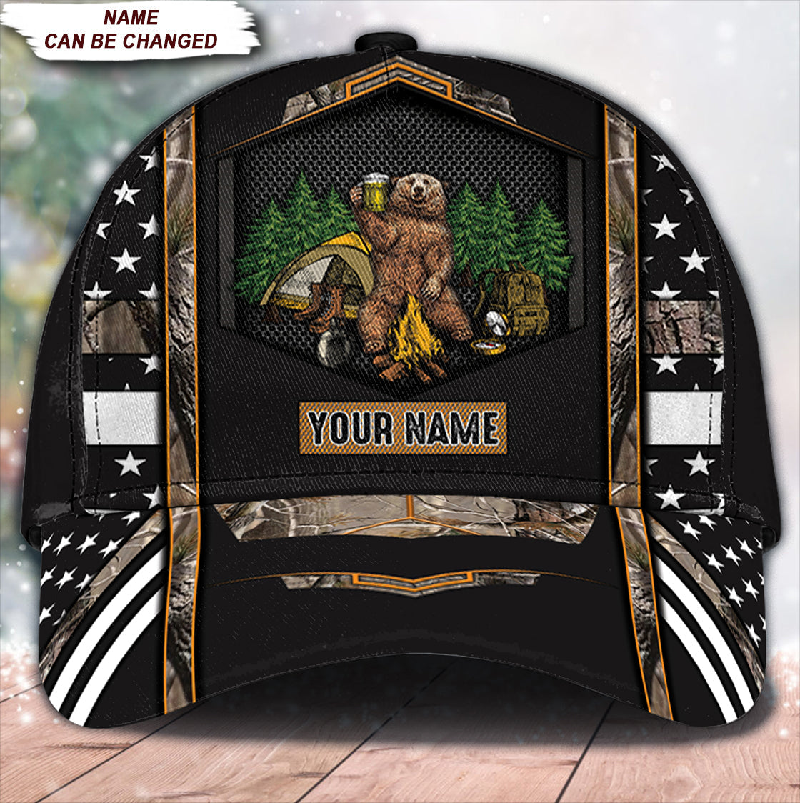 Personalized Camping Classic Cap, Gift for Camping Lovers Trucker Hats Custom Hats Gifts For Men & Women