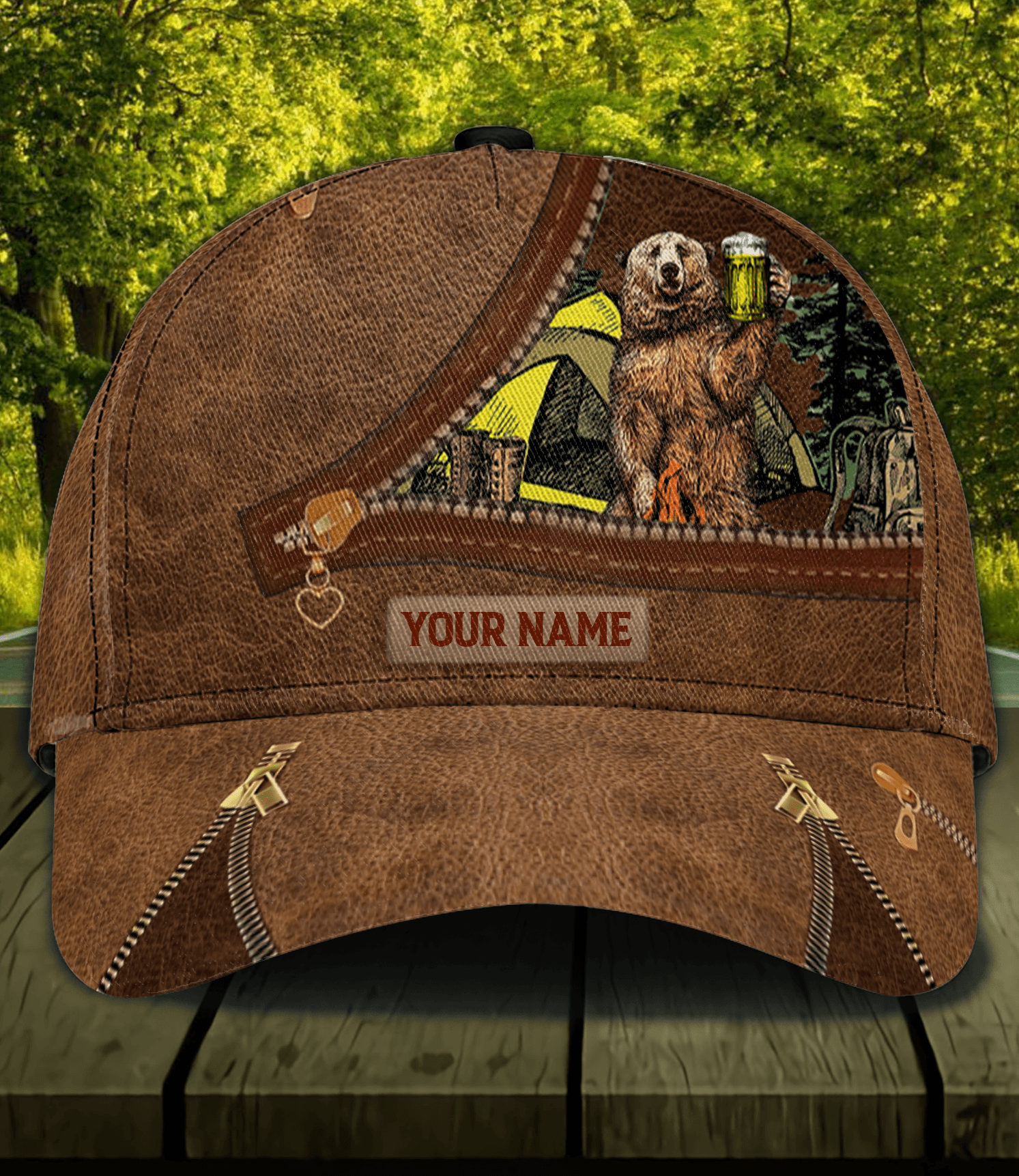 Personalized Camping Classic Cap, Personalized Gift for Camping Lovers Trucker Hats Custom Hats Gifts For Men & Women