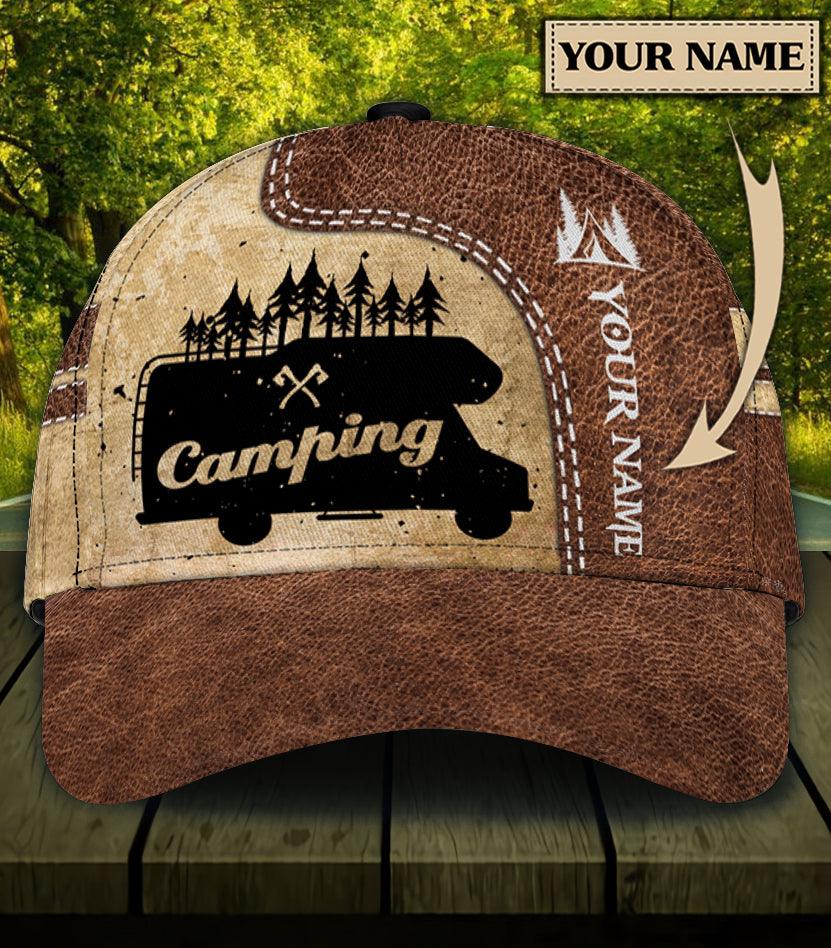 Personalized Camping Classic Cap, Personalized Gift for Camping Lovers Trucker Hats Custom Hats Gifts For Men & Women