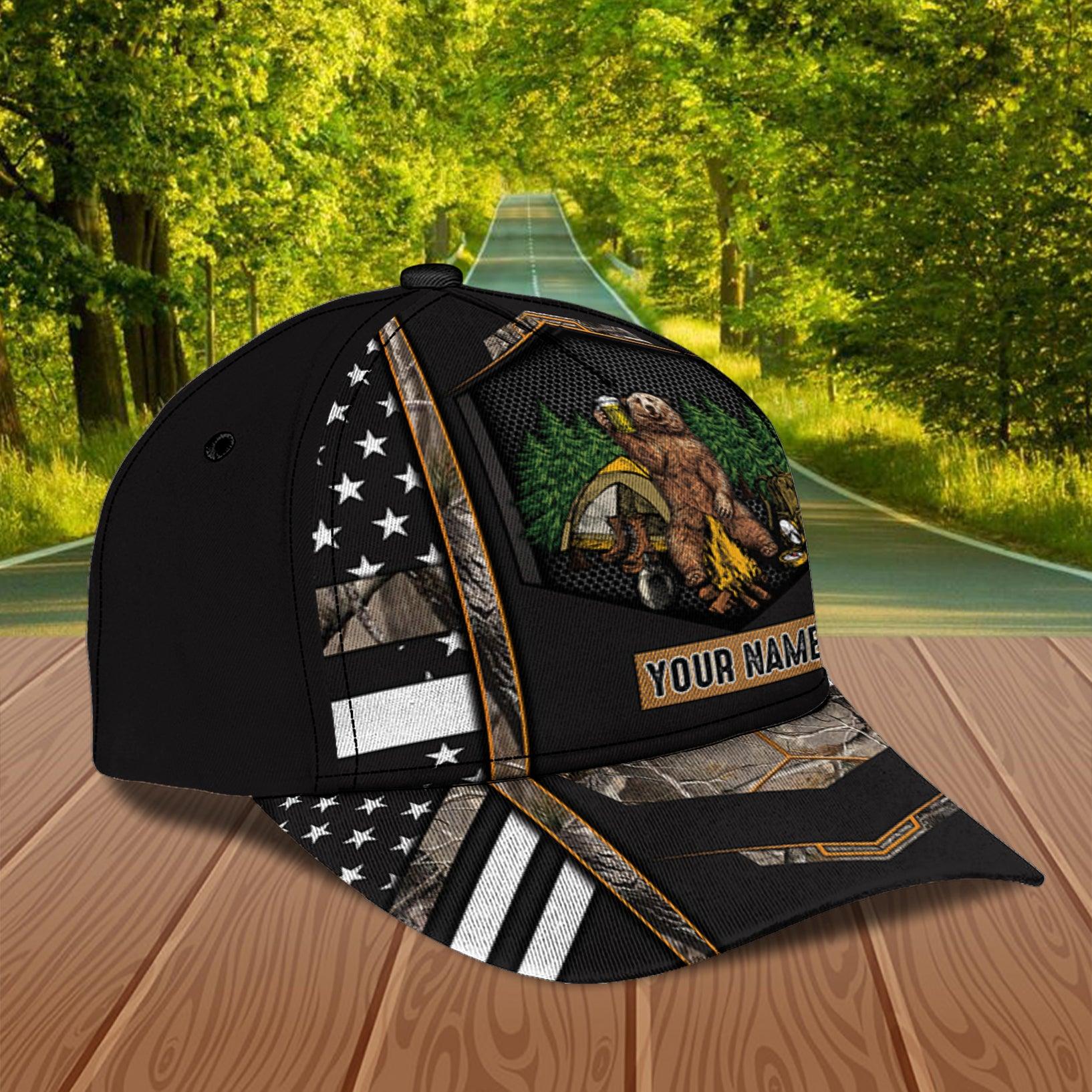 Personalized Camping Classic Cap, Personalized Gift for Camping Lovers Trucker Hats Custom Hats Gifts For Men & Women