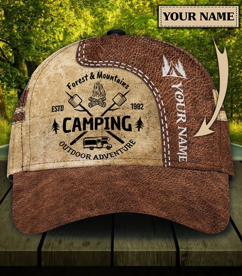 Personalized Camping Classic Cap, Personalized Gift for Camping Lovers Trucker Hats Custom Hats Gifts For Men & Women