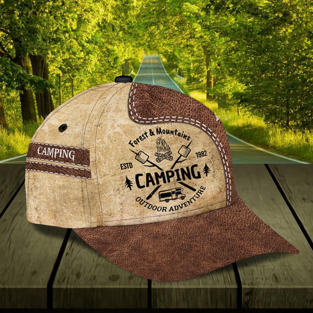 Personalized Camping Classic Cap, Personalized Gift for Camping Lovers Trucker Hats Custom Hats Gifts For Men & Women