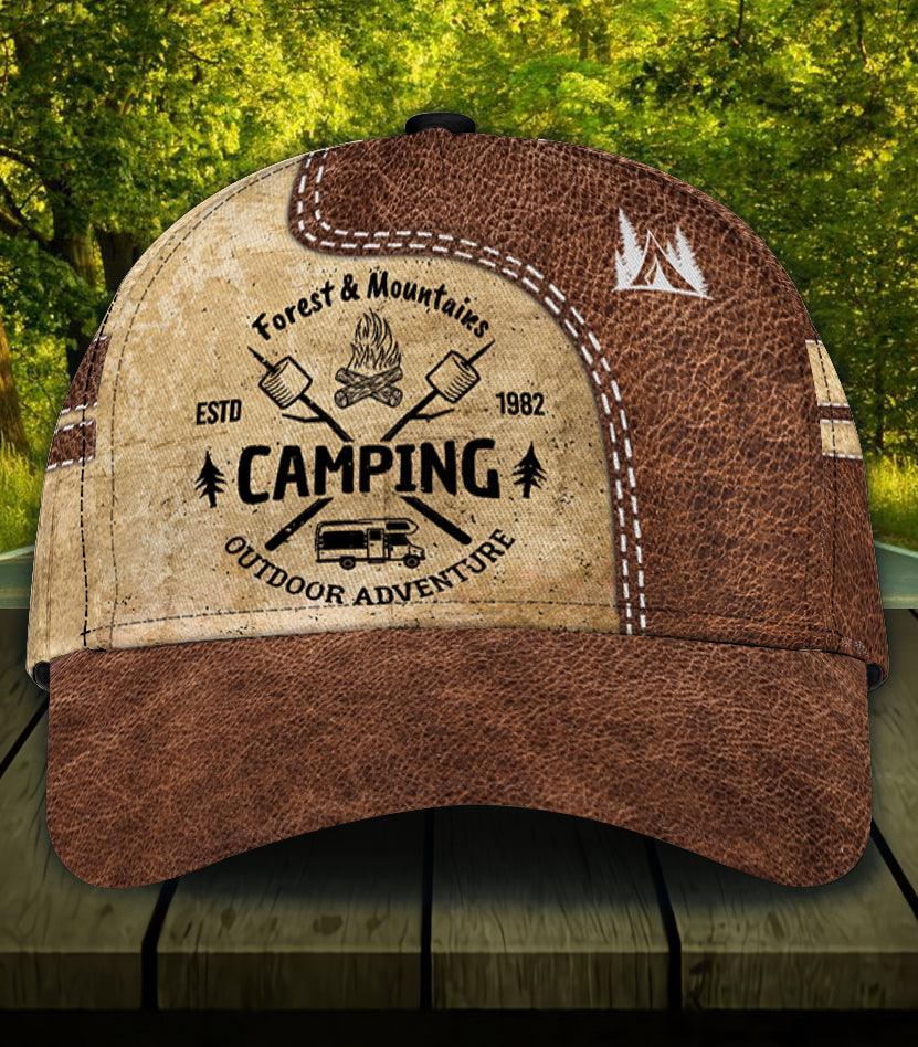 Personalized Camping Classic Cap, Personalized Gift for Camping Lovers Trucker Hats Custom Hats Gifts For Men & Women