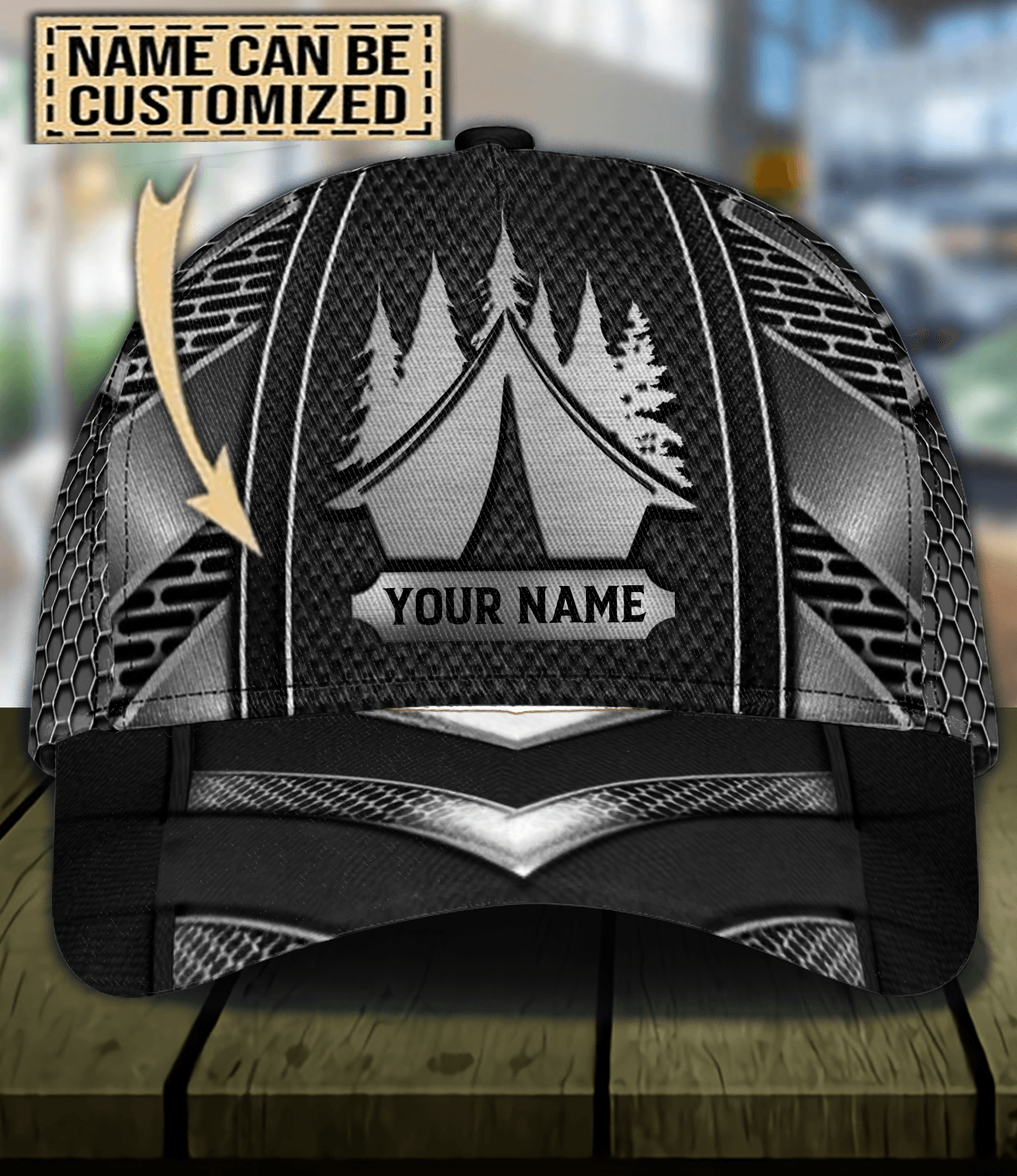 Personalized Camping Classic Cap, Personalized Gift for Camping Lovers Trucker Hats Custom Hats Gifts For Men & Women