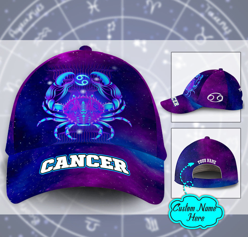 Personalized Cancer Miraculous Galaxy Hat Classic Cap Trucker Hats Custom Hats Gifts For Men & Women