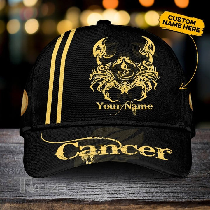 Personalized Cancer Zodiac Classic Cap for Men, Women, Cancer Zodiac Hat for Friends Birthday Trucker Hats Custom Hats Gifts For Men & Women