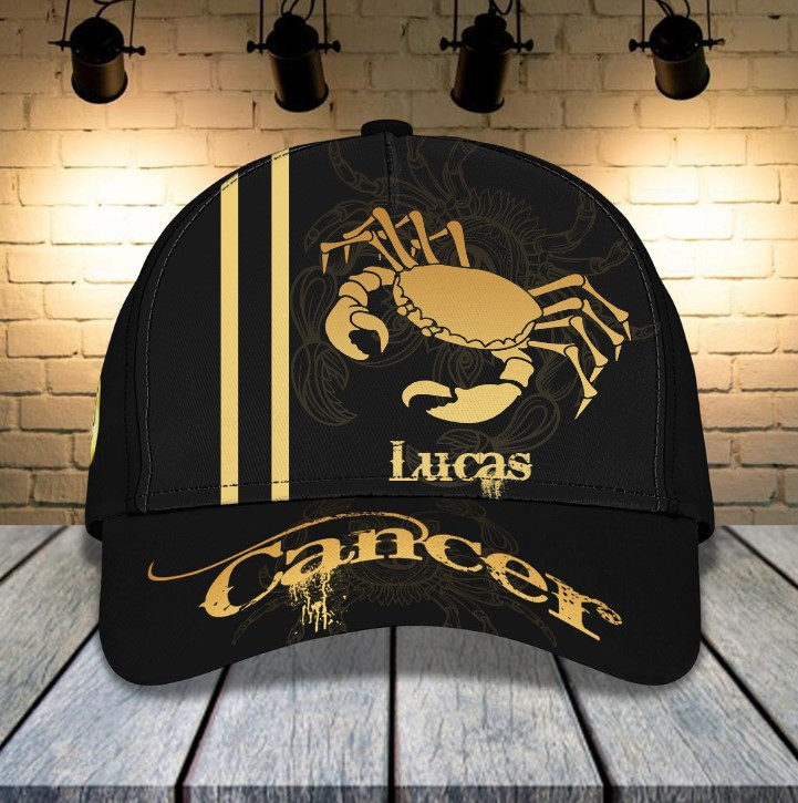 Personalized Cancer Zodiac Classic Cap for Men, Women, Cancer Zodiac Hat for Friends Birthday Trucker Hats Custom Hats Gifts For Men & Women