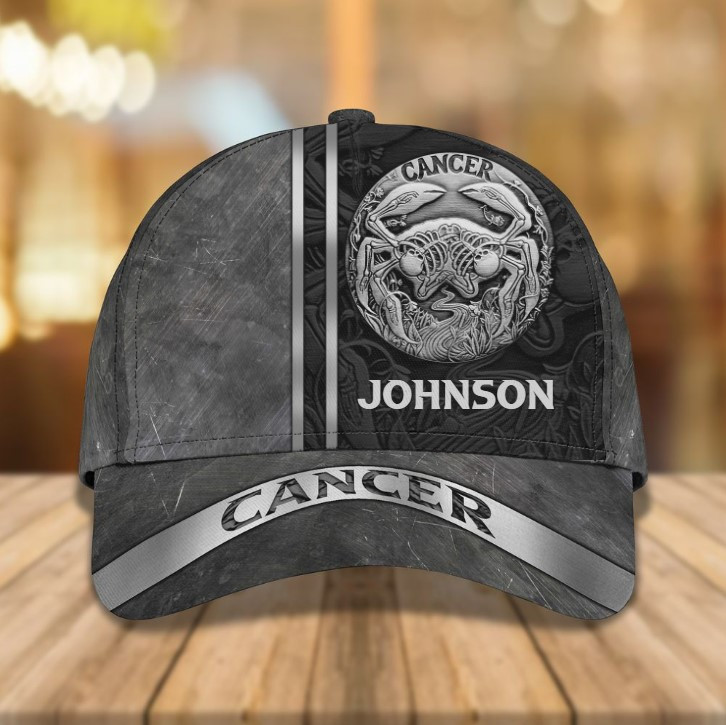 Personalized Cancer Zodiac Classic Cap for Men, Women, Cancer Zodiac Hat for Friends Birthday Trucker Hats Custom Hats Gifts For Men & Women