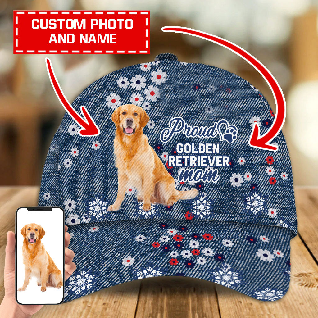 Personalized Cap With Your Pet Photo, Proud Mom Baseball Cap Hat With Dog Face, Gift For Pet Lover Trucker Hats Custom Hats Gifts For Men & Women