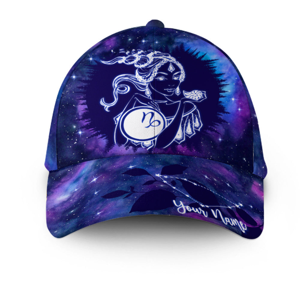 Personalized Capricorn Girl is mysterious Hat Classic Cap Trucker Hats Custom Hats Gifts For Men & Women