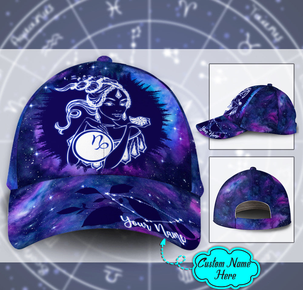 Personalized Capricorn Girl is mysterious Hat Classic Cap Trucker Hats Custom Hats Gifts For Men & Women
