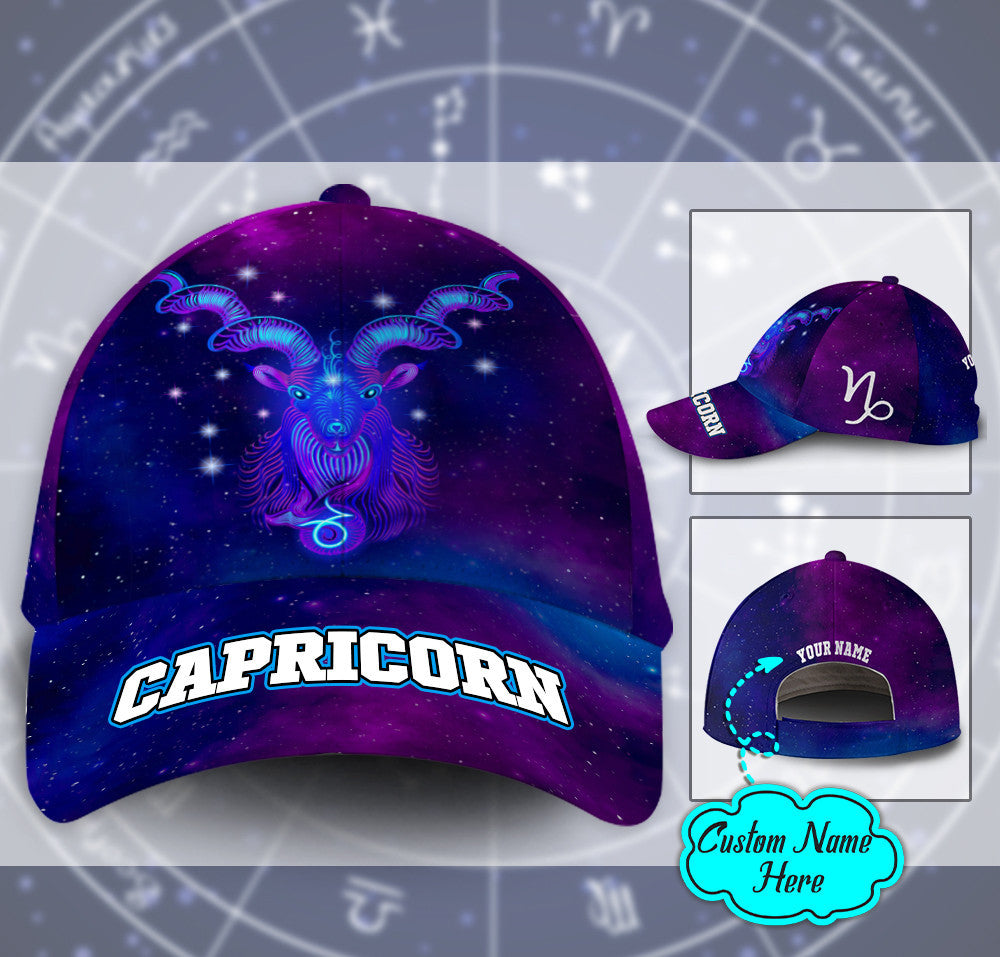 Personalized Capricorn Miraculous Galaxy Hat Classic Cap Trucker Hats Custom Hats Gifts For Men & Women