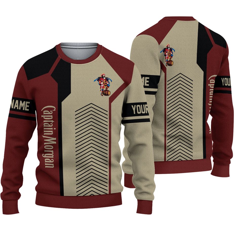 Personalized Captain Morgan Sweater, Morgan Whiskey Ugly Sweater