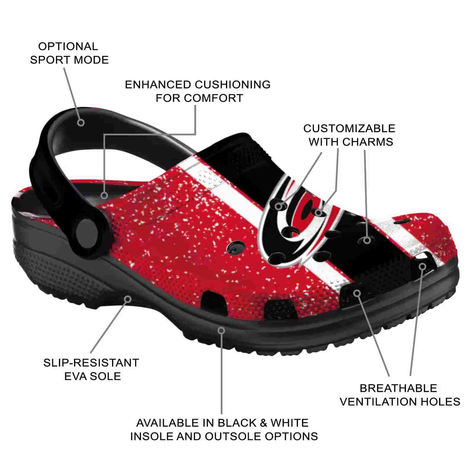 Personalized Carolina Hurricanes Vertical Stripes ClogTVC1801872 - Image 5